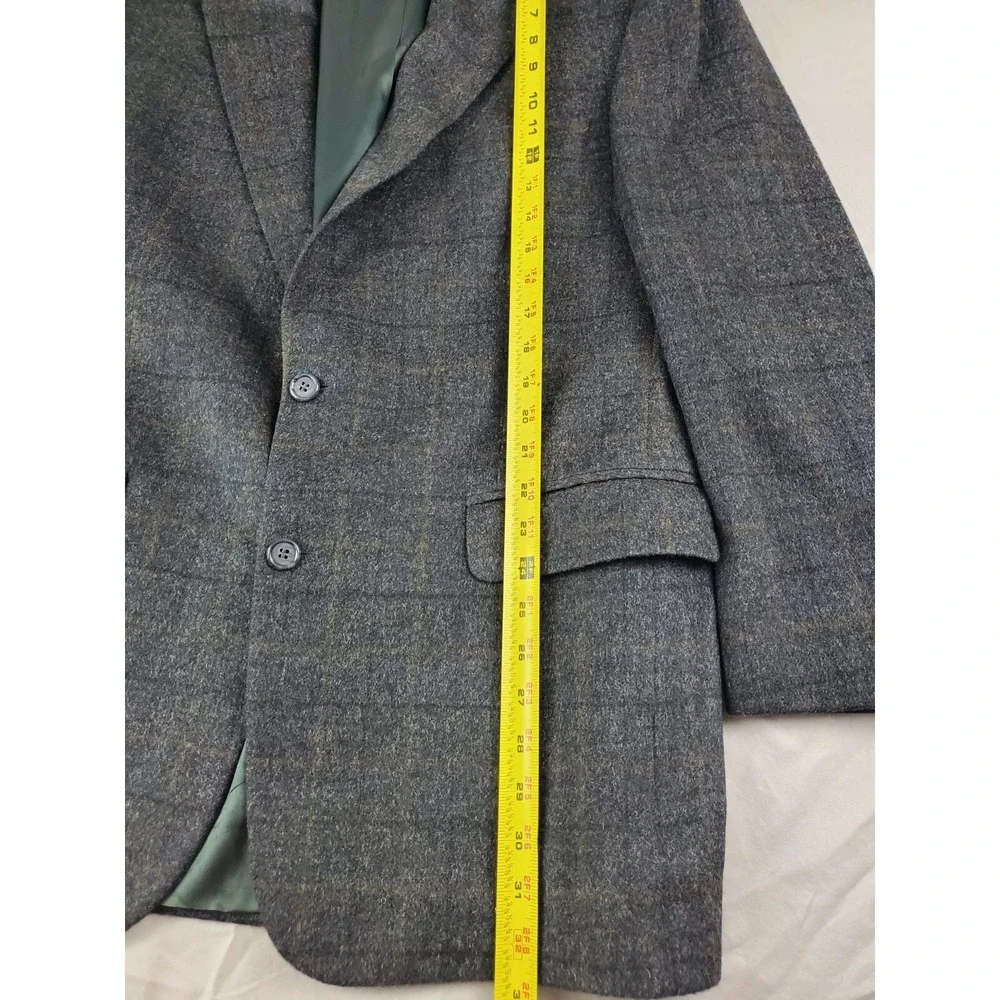 Brooks Brothers Men Sport Coat 42 Windowpane 2 Button Camel Hair Blazer Jacket - Picture 13 of 16
